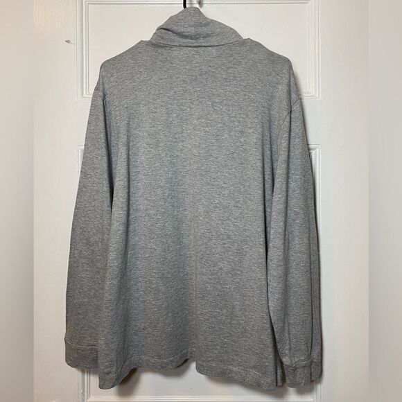 THEORY Men’s Air Cashmere Funnel Neck Long Sleeve Tee Gray Melange Sz XL - Picture 9 of 11